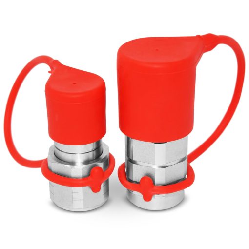 Flat Face Couplers 38 with Caps On