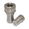 1/4" NPT ISO 7241-B Juego de acopladores hidráulicos de desconexión rápida de acero inoxidable