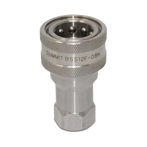 1/2″ NPT ISO 7241-B Stainless Steel Quick Disconnect Hydraulic Female Coupler