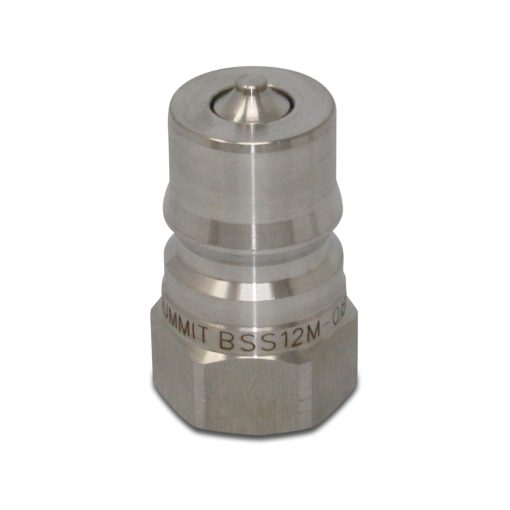 1/2″ NPT ISO 7241-B Stainless Steel Quick Disconnect Hydraulic Male Coupler