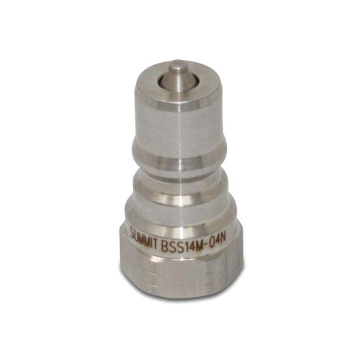 Acoplador macho hidráulico de desconexión rápida de 1/4″ NPT ISO 7241-B de acero inoxidable