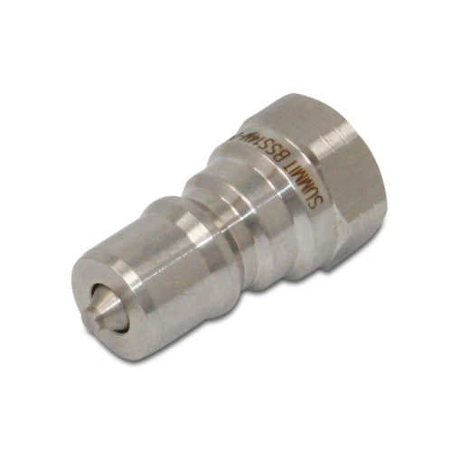 Acoplador macho hidráulico de desconexión rápida de 1/4″ NPT ISO 7241-B de acero inoxidable