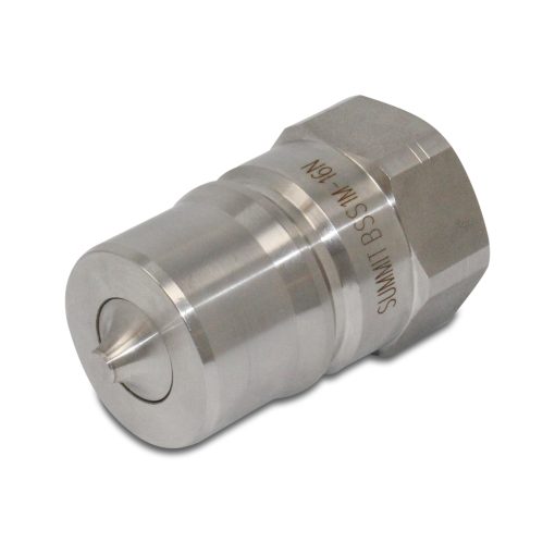 1″ NPT ISO 7241-B Stainless Steel Quick Disconnect Hydraulic Male Coupler