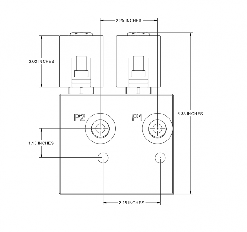 Dimensión Diagrama CAD de HM2-08