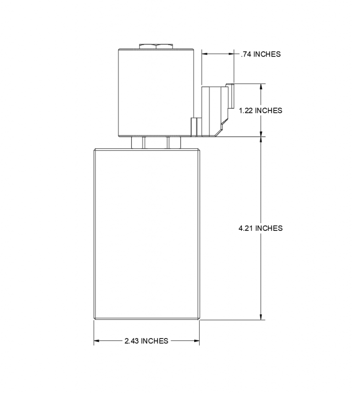 Dimensión Diagrama CAD de HM2-08