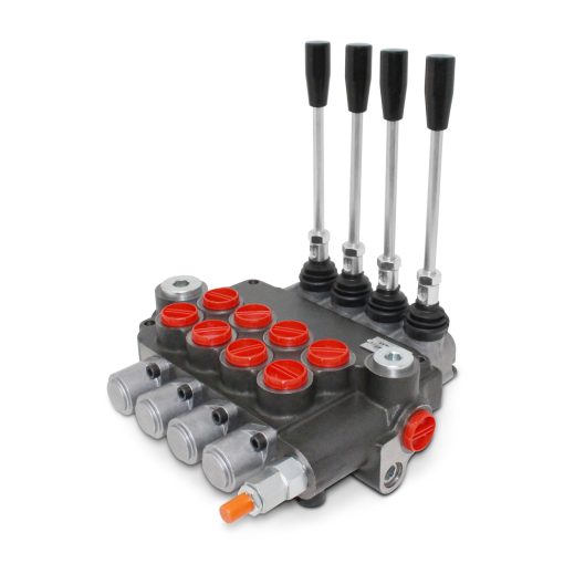 Válvula de control direccional hidráulica monobloque, 4 carretes, 21 GPM - Imagen 2