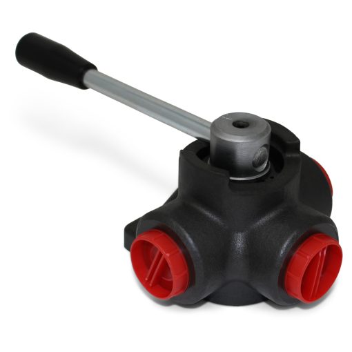 Válvula desviadora hidráulica rotativa, 3 vías, centro cerrado, 37 GPM, conexiones BSP #12 - Imagen 2