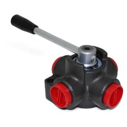 Válvula desviadora hidráulica rotativa, 4 vías, centro cerrado, 32 GPM, #12 puertos SAE