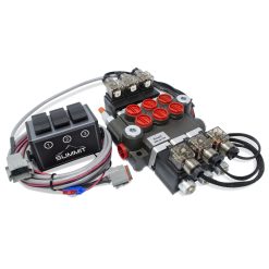 Hydraulic Monoblock Solenoid Directional Control Valve, 3 Spool, 13 GPM