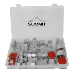 64 pc Lot ORFS O-Ring Plug and Cap Hydraulic Flat Face Seal Fittings ORS Set Kit