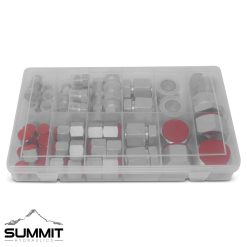 64 pc Lot ORFS O-Ring Plug and Cap Hydraulic Flat Face Seal Fittings ORS Set Kit