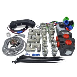 Válvula desviadora hidráulica con interruptor, 1/2" AG ISO 5675 acoplamientos, 24 GPM