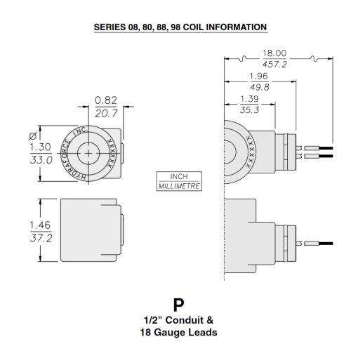 Hydraforce 6315115 Solenoid Valve Coil