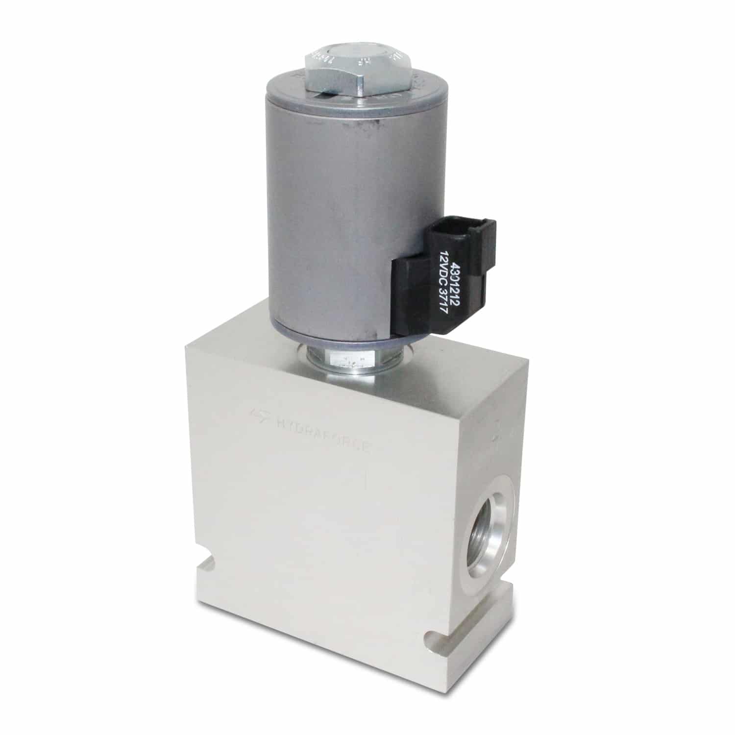 Válvula desviadora selectora hidráulica, 3 vías, #12 puertos SAE, 16 GPM, 12v CC