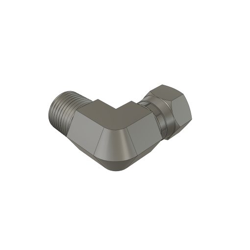 CAD image of 6501-08-08-FG 90 degree fitting