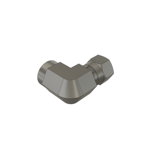 Imagen CAD del racor 6503-04-06-FG de 90 grados