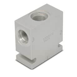 Hydraforce 7024380 Cuerpo de válvula de colector, 3 vías, puertos SAE #8, tamaño 10