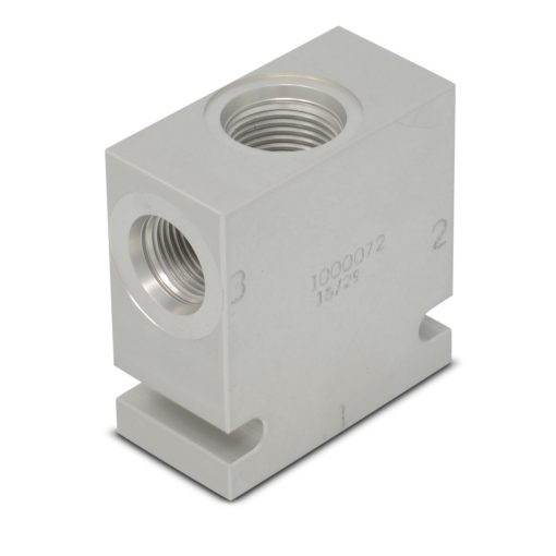 Hydraforce 7024380 Cuerpo de válvula de colector, 3 vías, puertos SAE #8, tamaño 10
