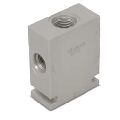 Hydraforce 7024480 Cuerpo de válvula de colector, 4 vías, puertos SAE #8, tamaño 10