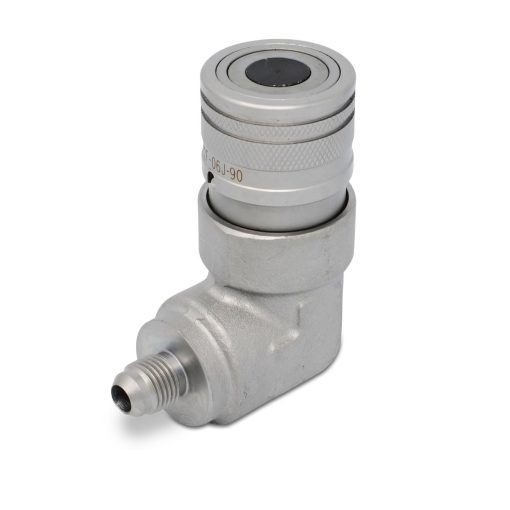 Juego de acopladores hidráulicos rápidos de 90 grados, rosca macho JIC de 3/8" - Imagen 10