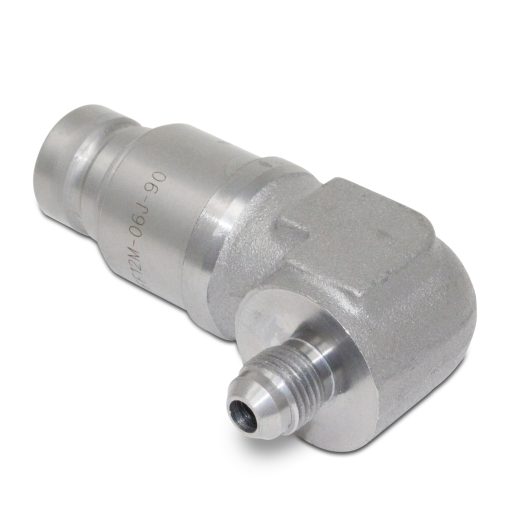 Juego de acopladores hidráulicos rápidos de 90 grados, rosca macho JIC de 3/8" - Imagen 4