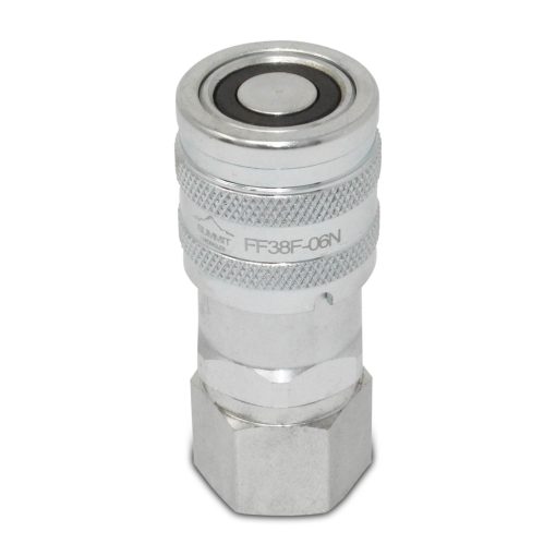3/8″ Flat Face Hydraulic Quick Connect Female Coupler, 3/8″ NPT Thread