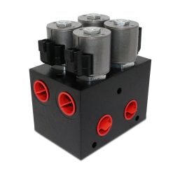 Válvula selectora desviadora multiplicadora hidráulica de alto caudal con controlador, 40 GPM