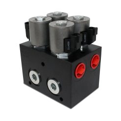Válvula selectora desviadora multiplicadora hidráulica de alto caudal con controlador, 40 GPM