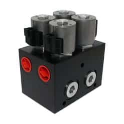 Válvula selectora desviadora multiplicadora hidráulica de alto caudal con controlador, 40 GPM