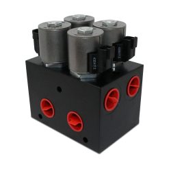 Válvula selectora desviadora multiplicadora hidráulica de alto caudal con controlador, 40 GPM