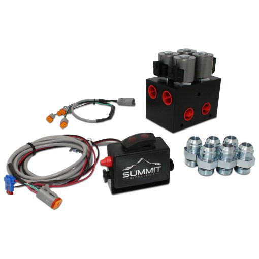 Válvula selectora desviadora multiplicadora hidráulica de alto caudal con controlador, 40 GPM