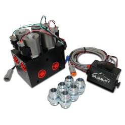 Válvula selectora desviadora multiplicadora hidráulica de alto caudal con controlador, 40 GPM