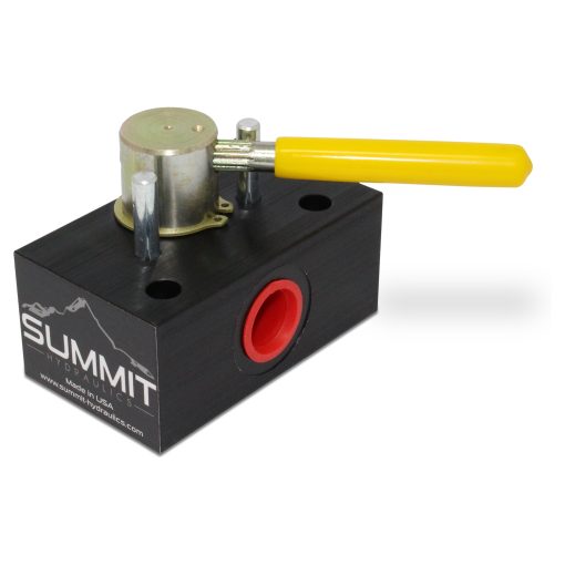 Hydraulic Rotary Selector Diverter Valve, 3 Way, 20 GPM, 5000 PSI, #8 SAE Ports