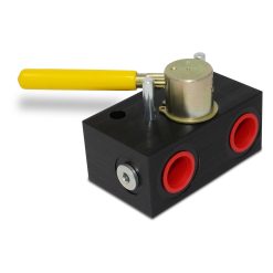 Hydraulic Rotary Selector Diverter Valve, 3 Way, 20 GPM, 5000 PSI, #8 SAE Ports