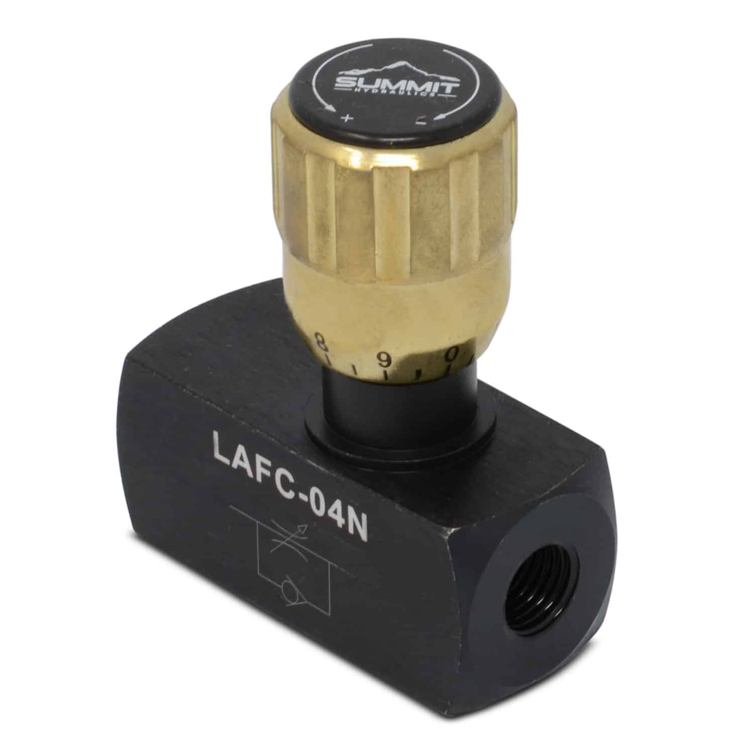 Válvula hidráulica de control de caudal variable ajustable en línea