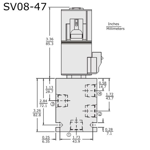 Hydraforce SV08-47A-6T-N-12ER Solenoid Operated Spool Cartridge Valve - Image 5