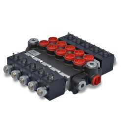 Hydraulic Monoblock Solenoid Directional Control Valve, 5 Spool, 13 GPM, 12V DC