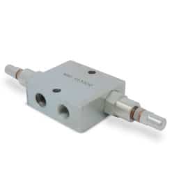 Válvula hidráulica de alivio de doble cruce, conexiones NPT de 3/8