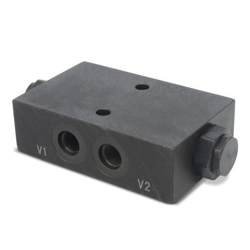 Válvula de retención hidráulica accionada por doble piloto, #6 puertos SAE, 11 GPM