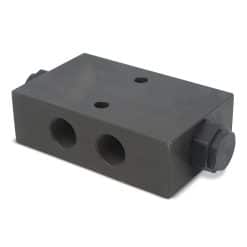 Válvula de retención hidráulica accionada por doble piloto, conexiones NPT de ½", 11 GPM