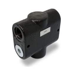Válvula combinadora divisora de caudal proporcional hidráulica, 2 vías, 50:50, 16 GPM, conexiones SAE #10