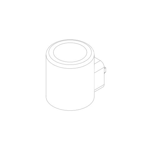 Back view of MFZ10-37YC CAD Diagram