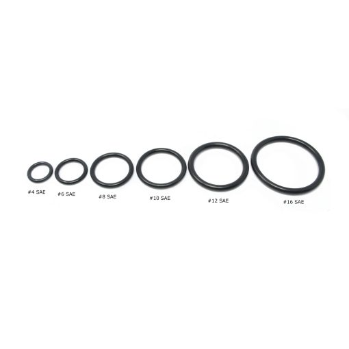 O-Rings For SAE (O-Ring Boss; ORB) Thread; Sizes #4, #6, #8, #12, #16