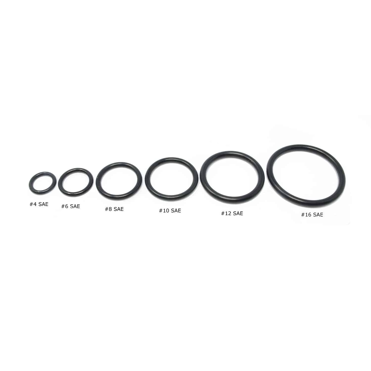 O-Rings For SAE (O-Ring Boss; ORB) Thread; Sizes #4, #6, #8, #12, #16