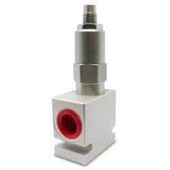 Side view of Adjustable Pressure Relief Valve; Direct Acting; 20 GPM; 3000 PSI; #8 SAE (3/4 – 16 ORB)