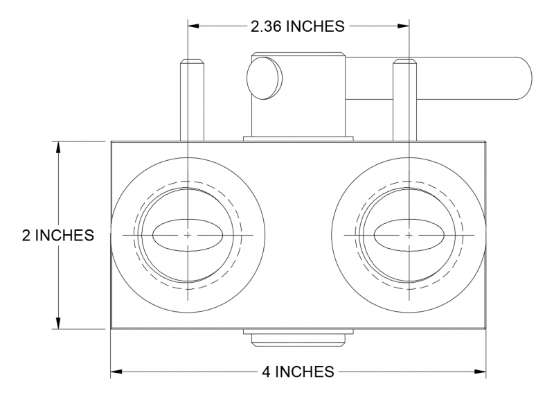 Dimension CAD Diagram of RDV3-12