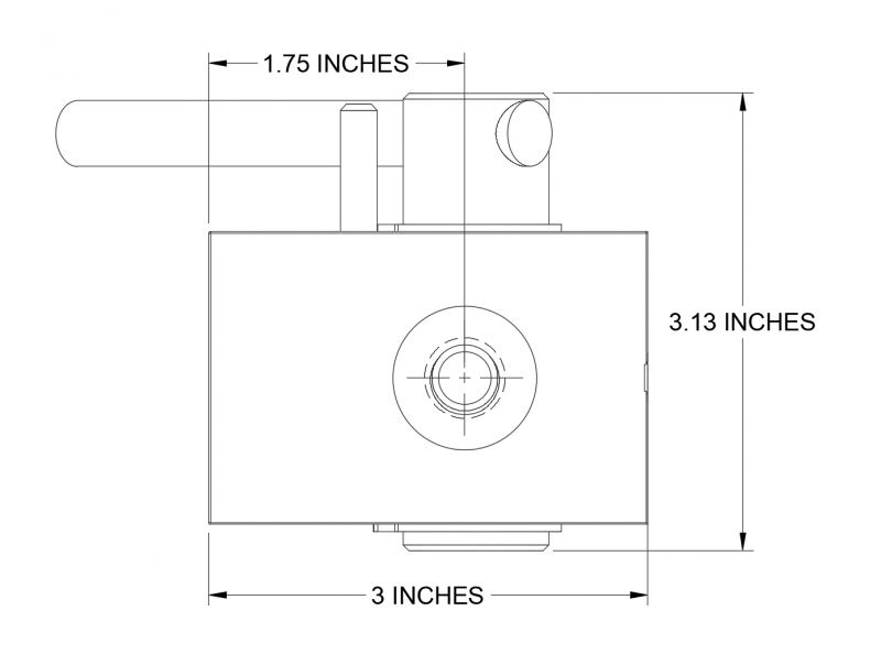 Dimension CAD Diagram of RDV3-12