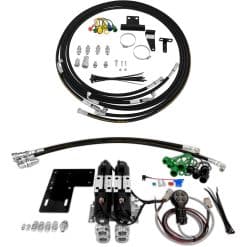 Kit components of Summit Hydraulics John Deere FR2-JD3A Rear Remote Kit