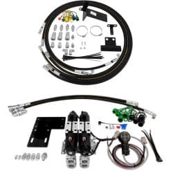 Kit components of Summit Hydraulics John Deere FR2-JD3B Rear Remote Kit