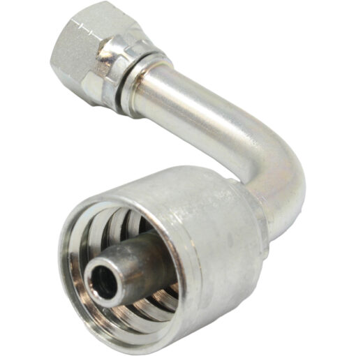 Crimp Fitting, Hose x 90 Deg Long Drop JIC Female - Image 2